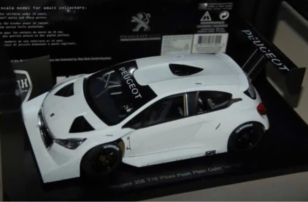 1:18 Peugeot 208 T16 Pikes Peak white Autoart 81355 WRH, Hobby en Vrije tijd, Modelauto's | 1:18, Verzenden, Nieuw, Auto, Autoart
