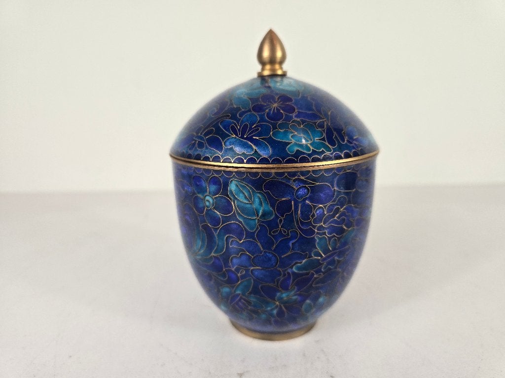 Prachtige dekselpot, cloisonné, China, tweede helft 20e eeuw, Antiek en Kunst, Antiek | Koper en Brons, Ophalen, Koper