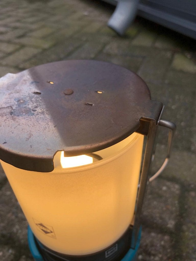 Campingaz Symphony Gaslamp met Doos - Zo goed als nieuw!, Campingaz, Campingaz, Ophalen of Verzenden, Zo goed als nieuw