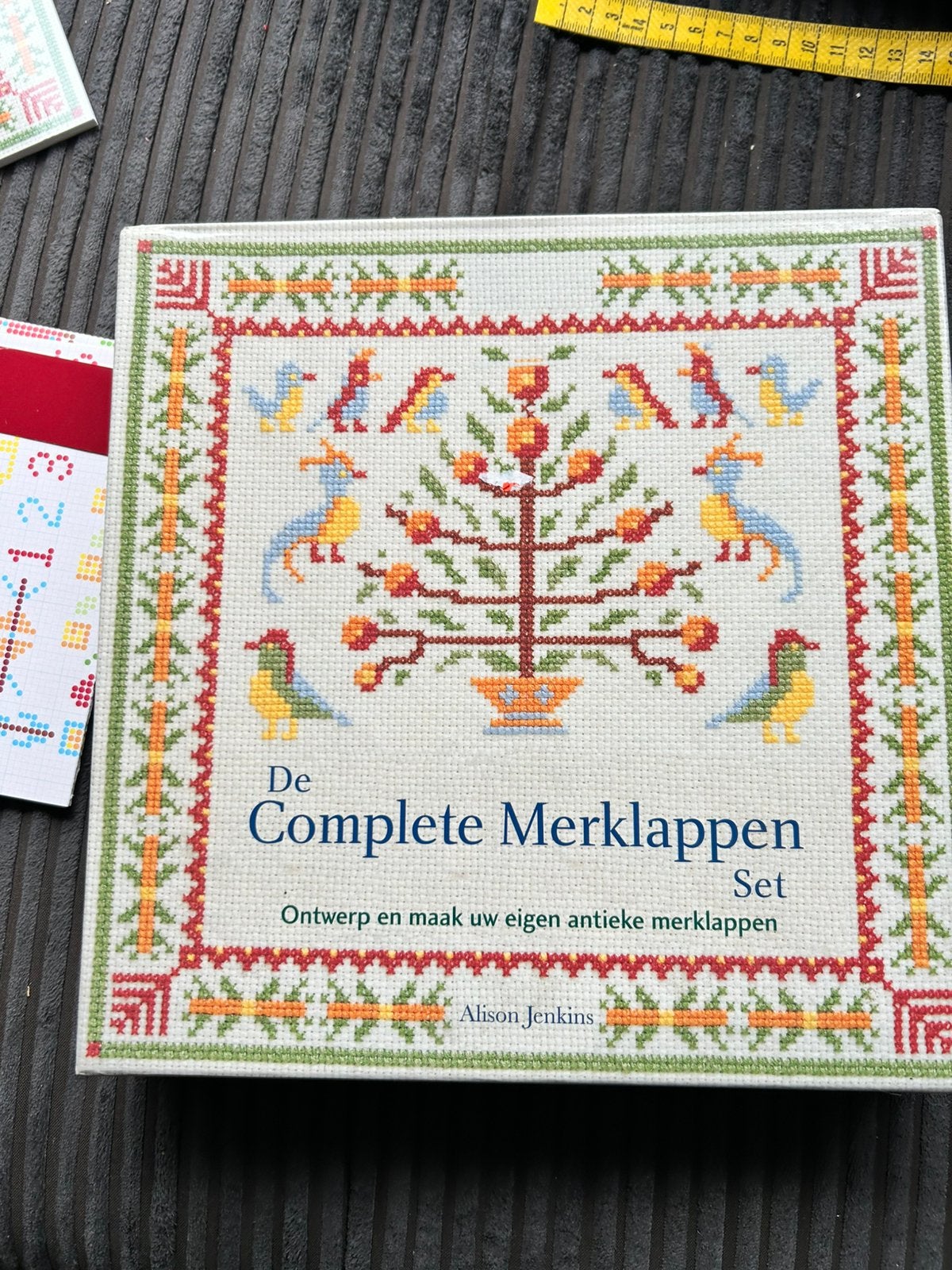 Doosje Complete merklappen set, Ophalen of Verzenden, Zo goed als nieuw, Borduurpakket