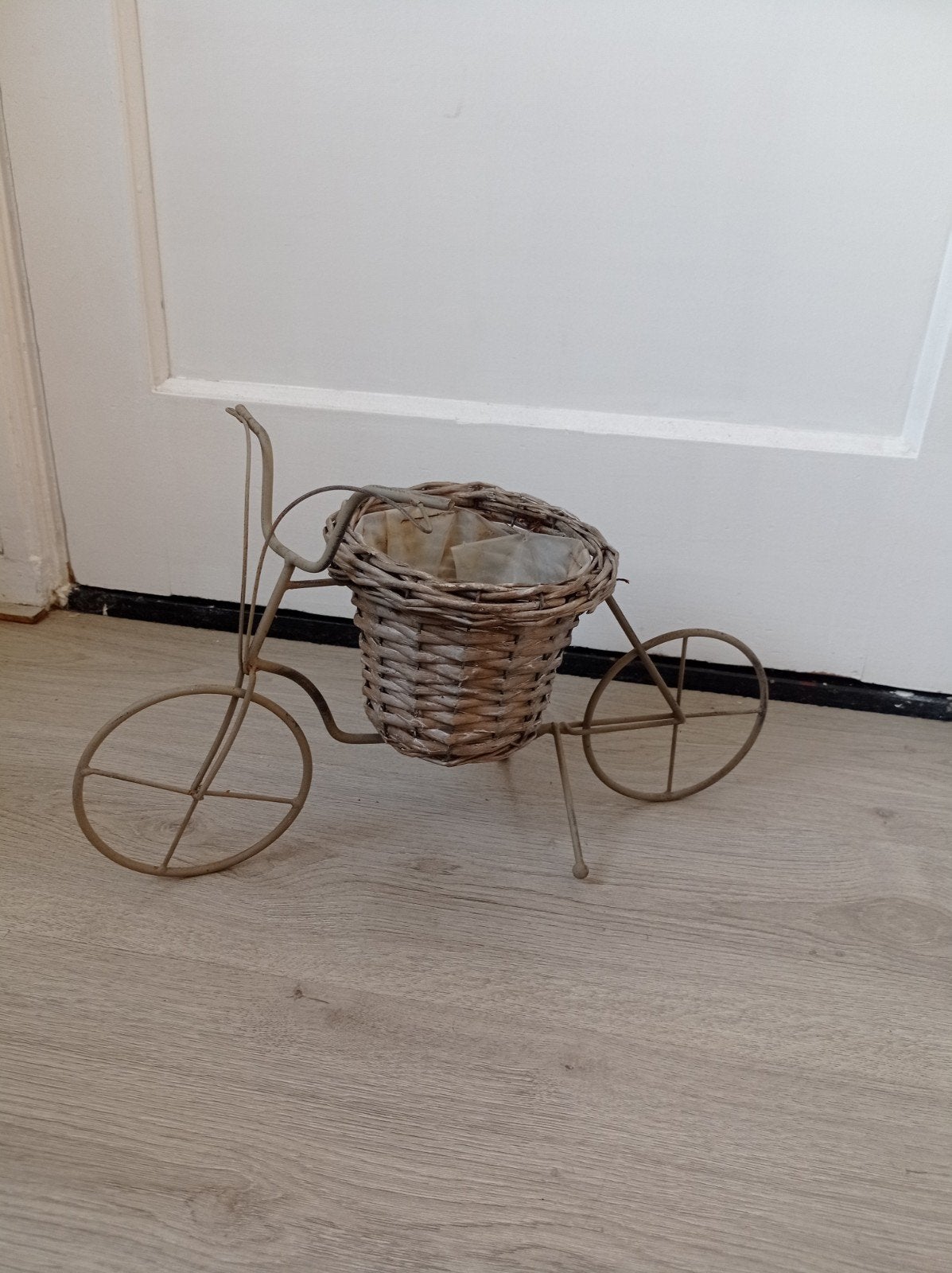 decoratie Vintage fiets met ritten bloempot, Tuin en Terras, Tuinwanddecoratie, Ophalen of Verzenden