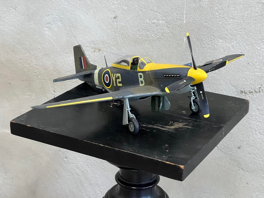Schitterend model P51 mustang. Open motor cockpit, Overige merken, Ophalen of Verzenden, Zo goed als nieuw, Groter dan 1:72