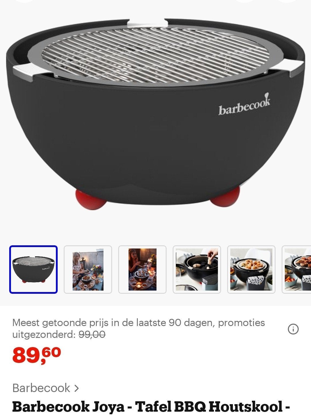 Barbecook Joya Tafel BBQ met deksel en draaischijf, Ophalen of Verzenden, Nieuw, Barbecook