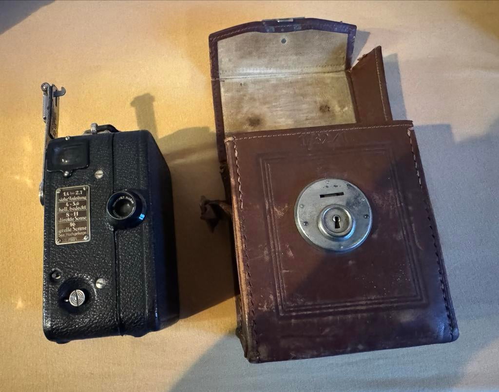 Vintage Zeiss Ikon Camera met Leren Tas, Ophalen