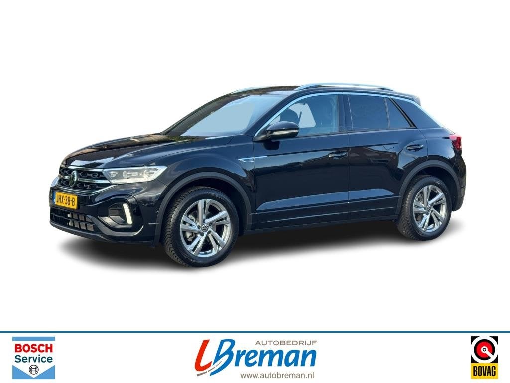 Volkswagen T-ROC 1.5 TSI 150pk DSG R-LINE EDITION Trekhaak, Huisgarantie, 4 cilinders, Zwart, Bedrijf