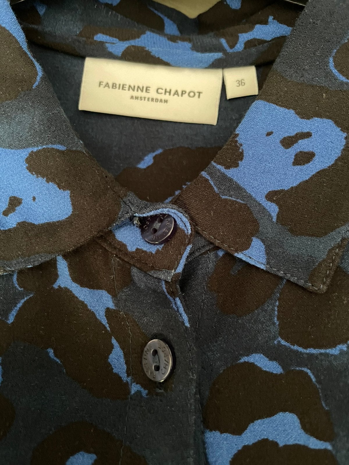 FABIENNE CHAPOT blouse, zgan,36, Ophalen of Verzenden, Zo goed als nieuw, Maat 36 (S), Blauw