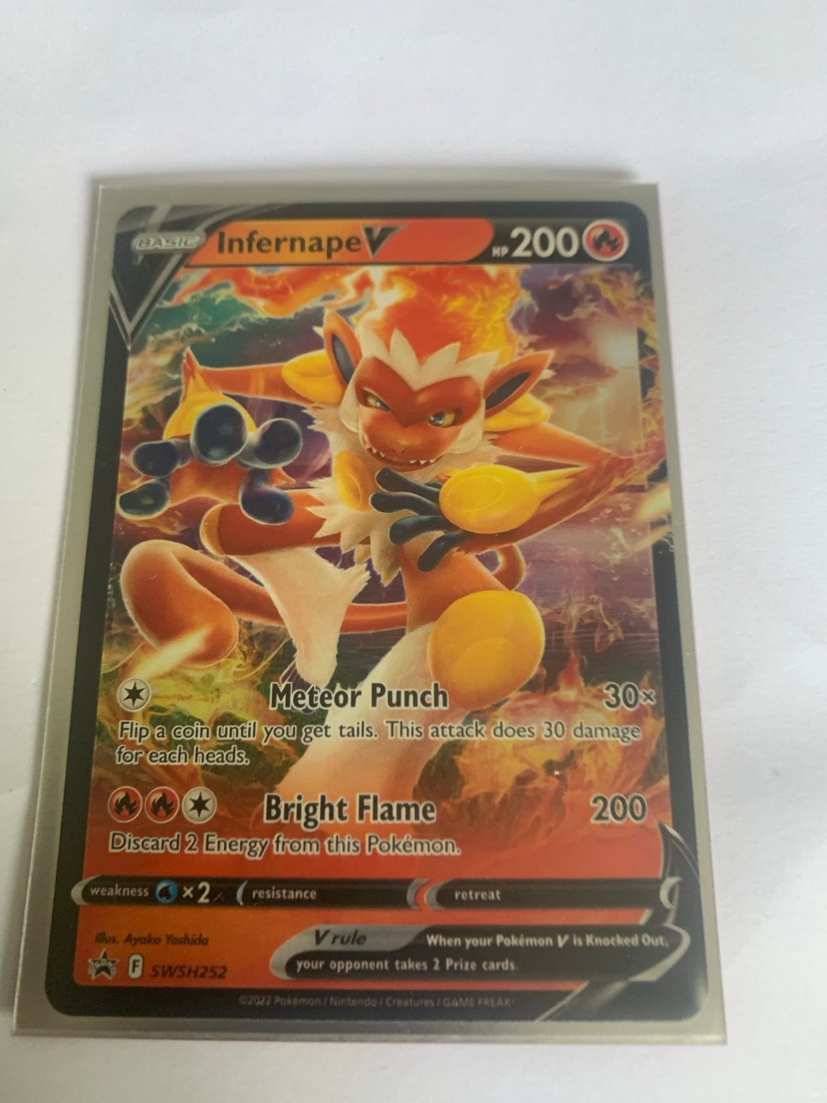 Infernape V SWSH252 Pokémon Kaart - Zo goed als nieuw, Ophalen, Zo goed als nieuw, Losse kaart