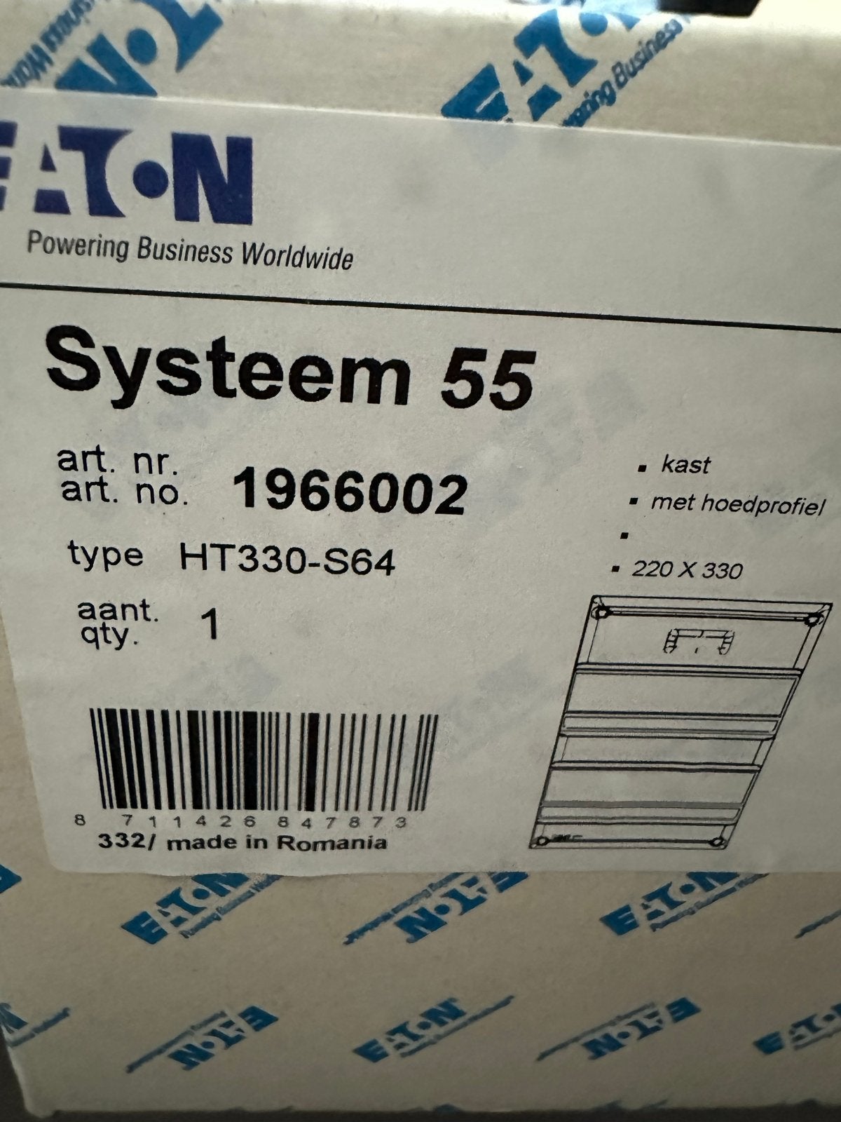 Eaton verdeelkast nieuw in doos - Systeem 55 HT330-S64, Ophalen, Nieuw, Eaton, Groepenkast