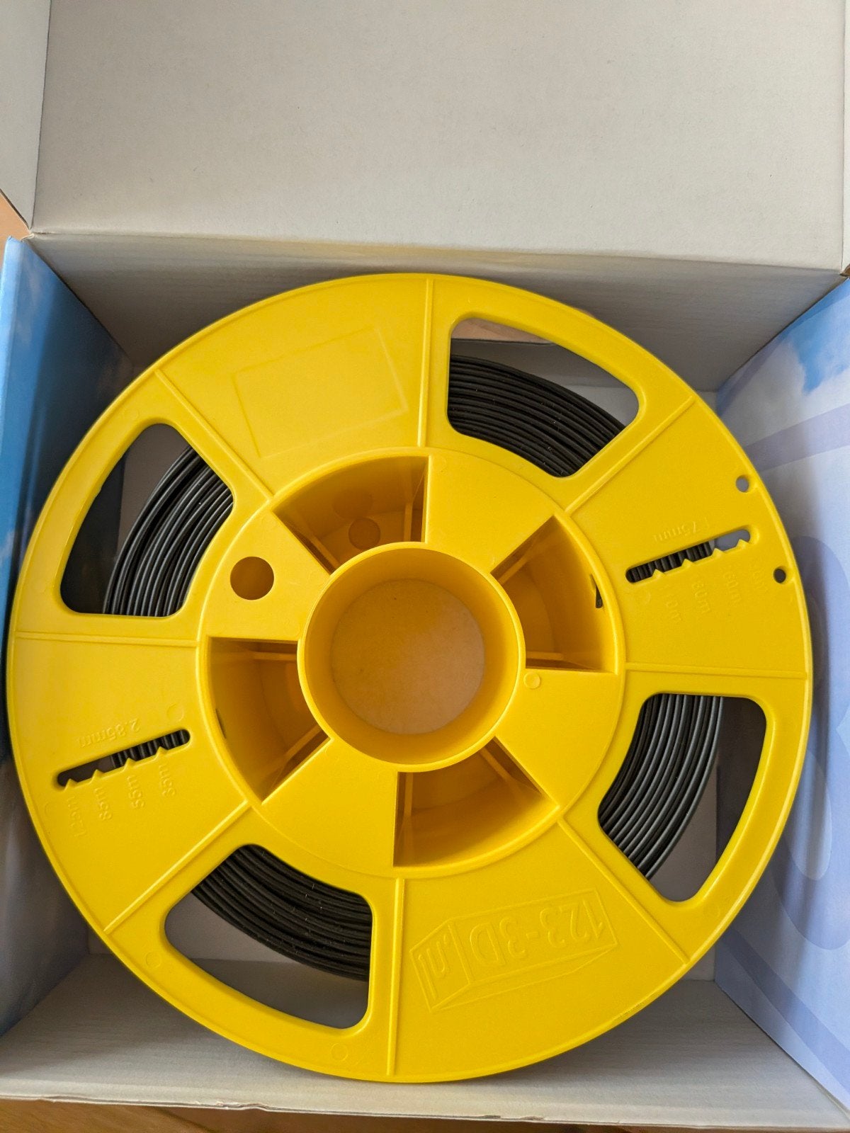 756gr 123-3D zwart PLA filament, Ophalen of Verzenden, Gebruikt, Filamentrollen