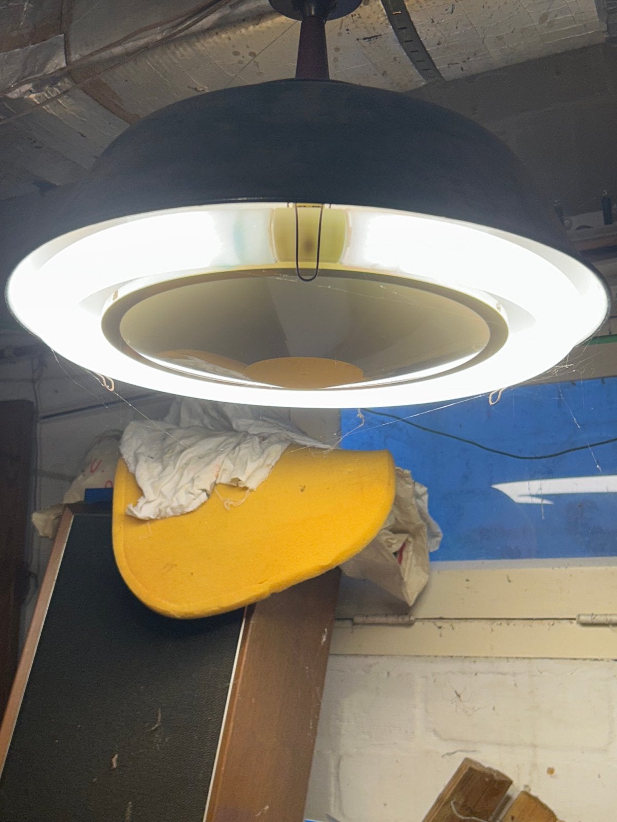 Ronde TL Buis Lamp - Vintage Design, Ophalen, Gebruikt, Metaal, G13 (TL)