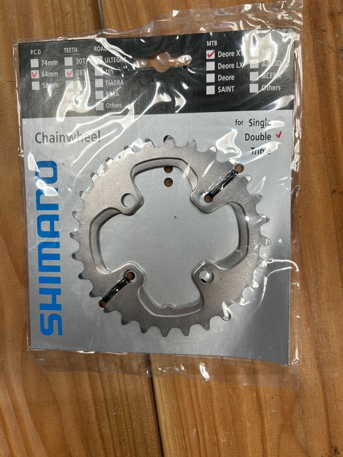 Shimano XT kettingblad/tandwiel 28T 64mm 5st., Ophalen of Verzenden, Nieuw
