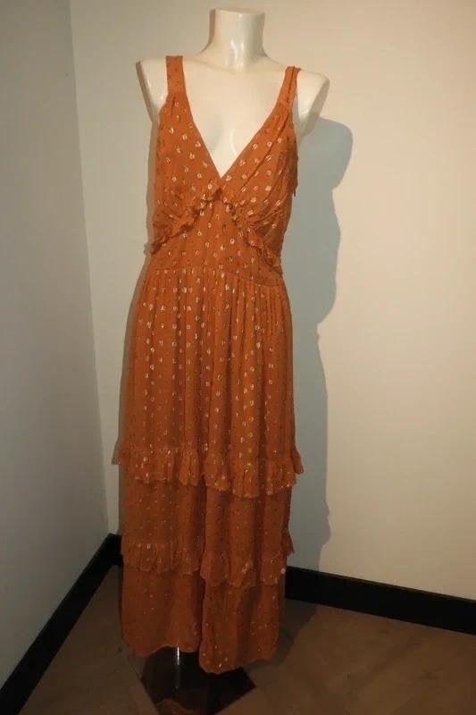 TwinSet Twin Set maxi dress gouden motief Nieuw met label44, Kleding | Dames, Maat 38/40 (M), Twinset, Verzenden, Nieuw