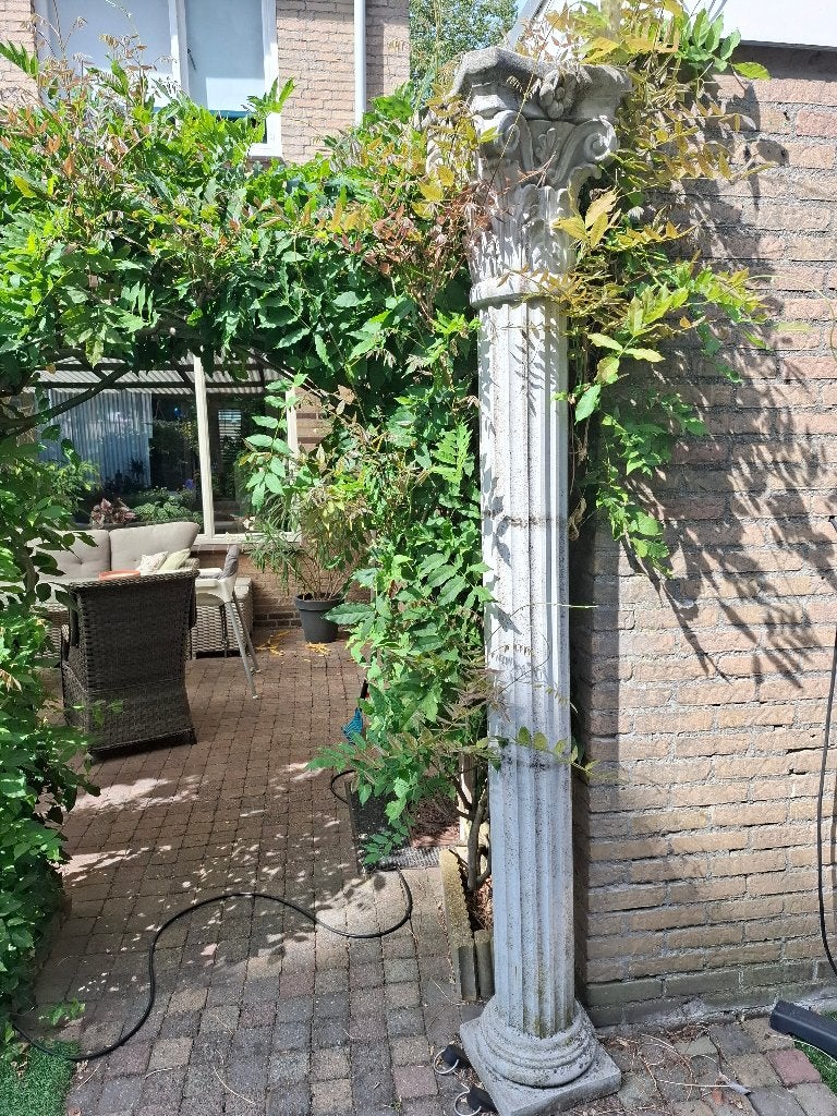 griekse zuil 220 cm hoog, Tuin en Terras, Tuinbeelden, Ophalen, Gebruikt