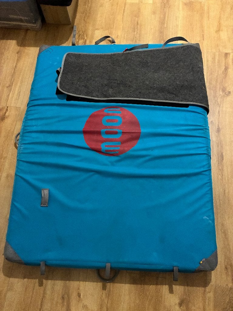 Crashpad Boulderen - Moon Climbing Warrior Blue, Ophalen, Gebruikt, Klimsport-accessoire