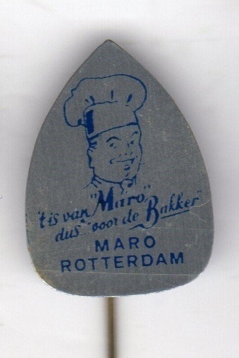 Speldje BAKKERIJ MARO ROTTERDAM KOKSMUTS (A2), Verzamelen, Ophalen of Verzenden, Gebruikt, Overige onderwerpen