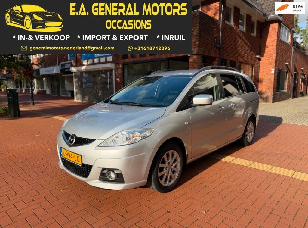 Mazda 5 2.0 Katano 2010 - 7P | NEW APK | 1E EIGENAAR, Auto's, Stof, Zwart, 4 cilinders, 7 stoelen