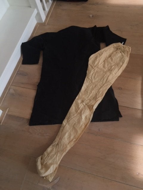 Kaftan maat XS  34 zwarte huisjurk nieuw, Zwart, Nieuw, Ophalen of Verzenden, Maat 34 (XS) of kleiner