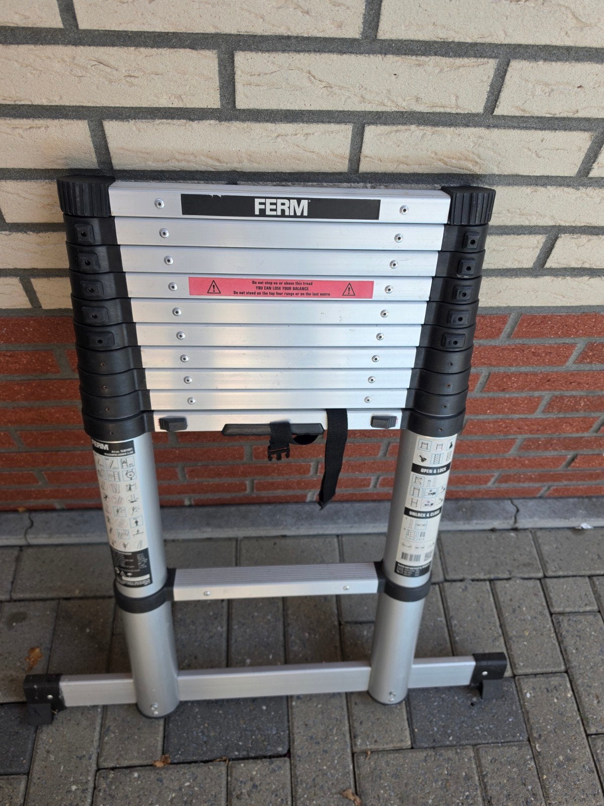 telescoop ladder te koop, Doe-het-zelf en Verbouw, Ladders en Trappen, Gebruikt, Ophalen of Verzenden, Ladder, Opvouwbaar of Inschuifbaar