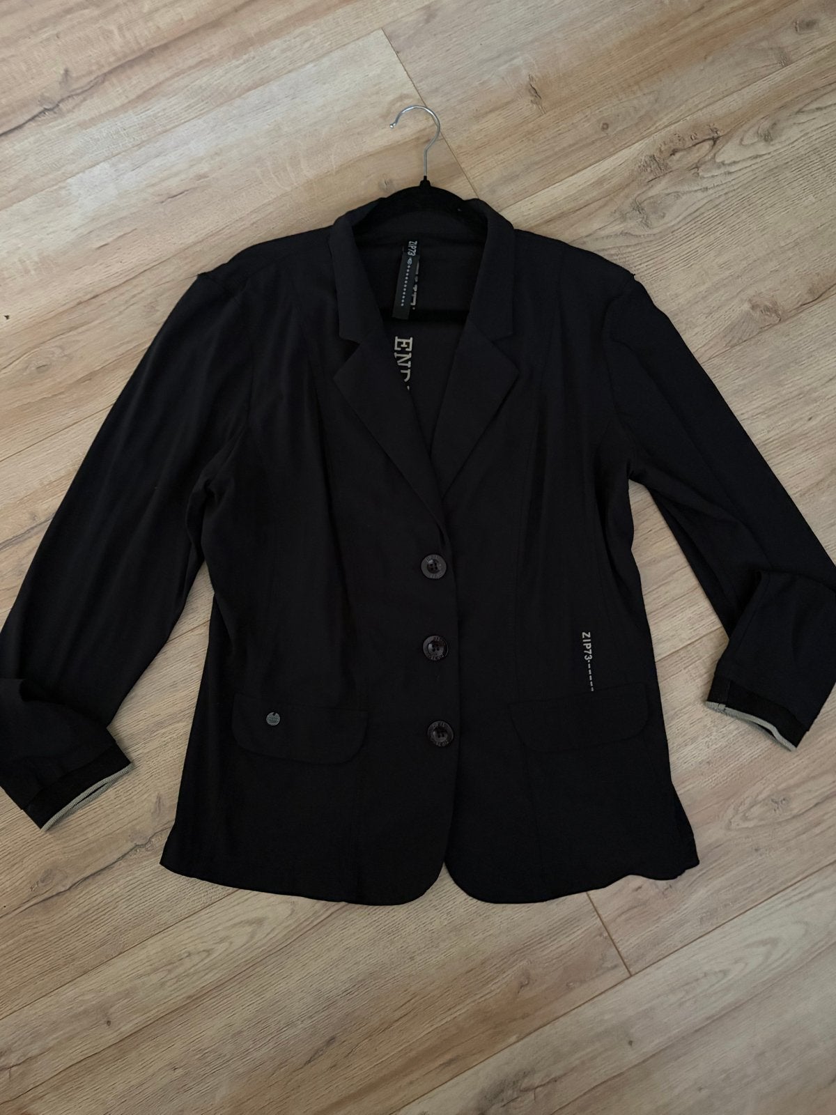 Zwarte blazer van ZIP73, maat L, Zwart, Maat 42/44 (L), Ophalen of Verzenden, Zo goed als nieuw
