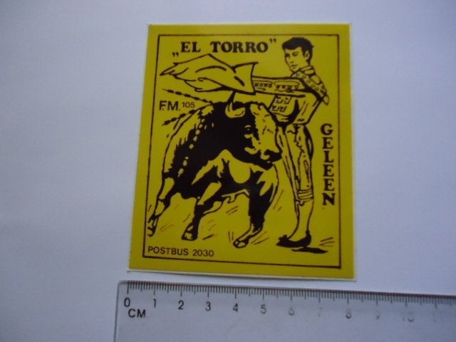 sticker oud GELEEN El toro piraat radio zender piraten ether, Verzamelen, Verzenden, Zo goed als nieuw, Bedrijf of Vereniging