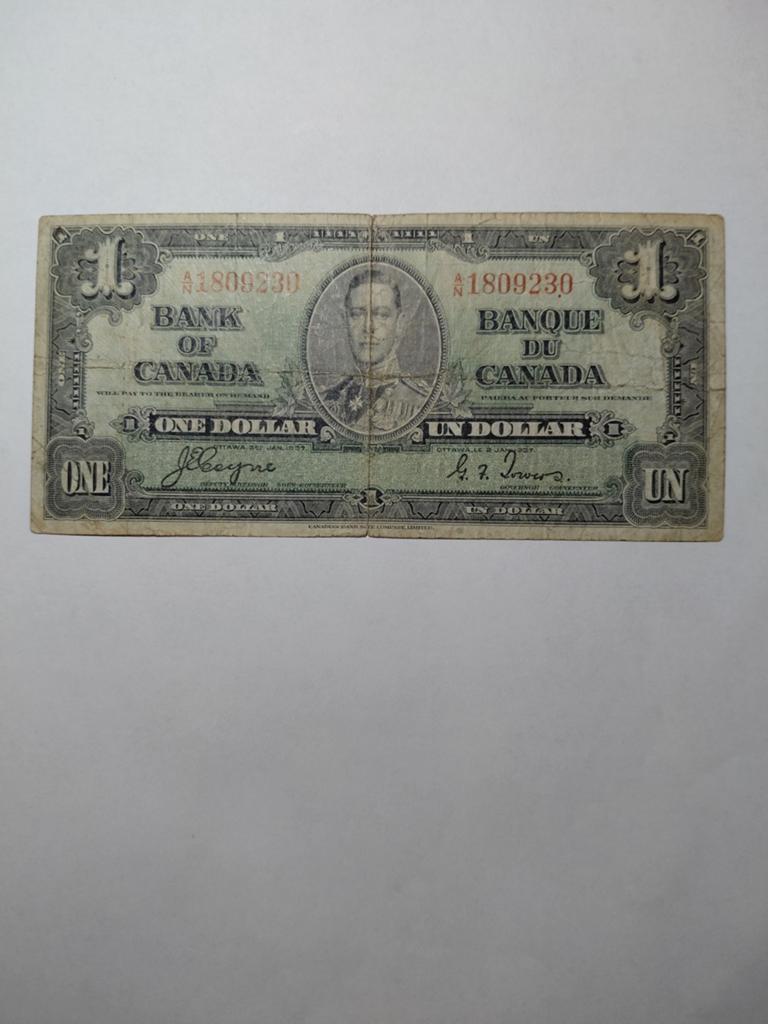 Canada 1 dollar 1937, Ophalen of Verzenden, Noord-Amerika