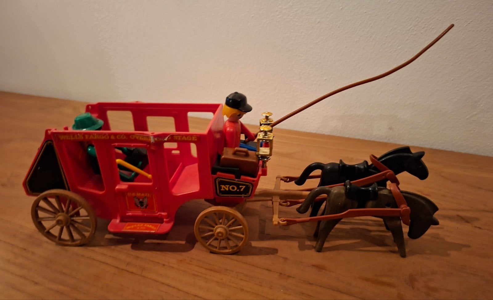 Vintage Playmobil Wells Fargo Postkoets met paarden, Ophalen of Verzenden, Gebruikt
