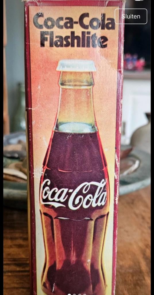Vintage Coca-Cola Flashlite Zaklamp in originele doos, Ophalen of Verzenden