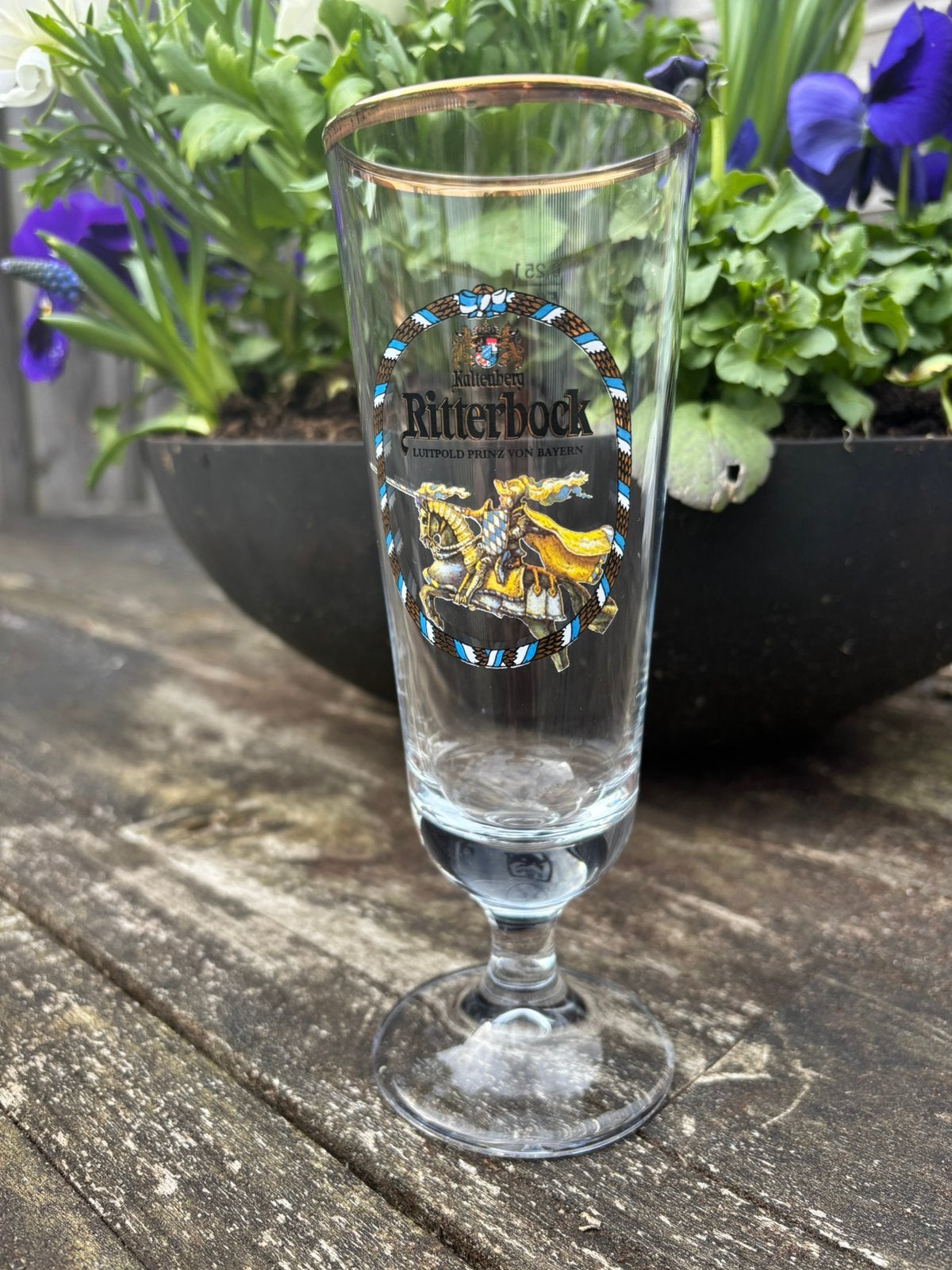 Ritterbock bierglas merk: könig ludwig kaltenberg, Verzenden