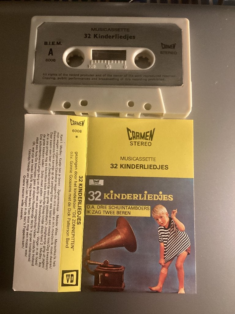 32 Kinderliedjes MC, Cd's en Dvd's, Cassettebandjes, Gebruikt, Kinderen en Jeugd, 1 bandje, Ophalen of Verzenden