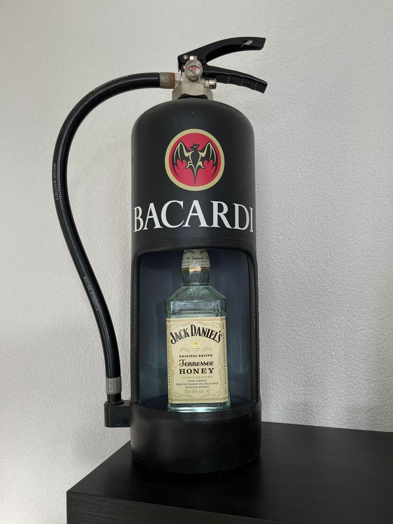 Bacardi Brandblusserlamp - Unieke Decoratie, Huis en Inrichting, Lampen | Overige, Ophalen, Zo goed als nieuw, Bacardi