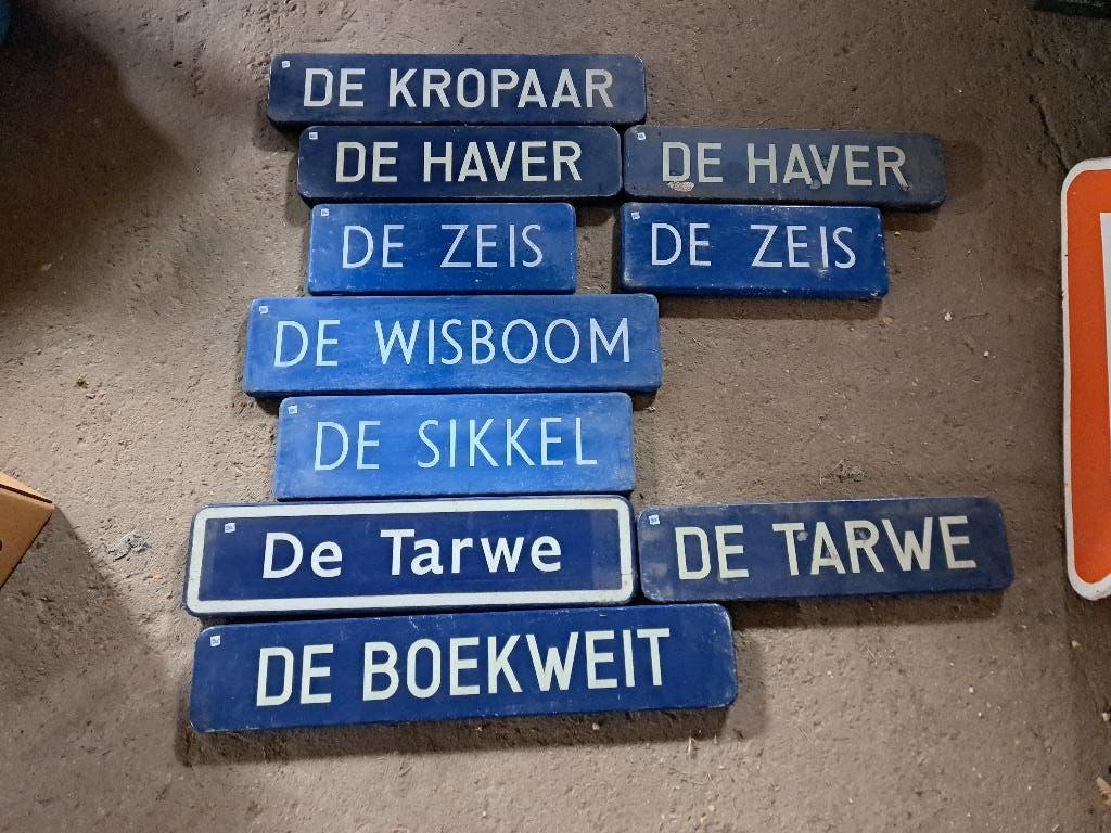 vintage emaillen straatnaamborden, Ophalen of Verzenden
