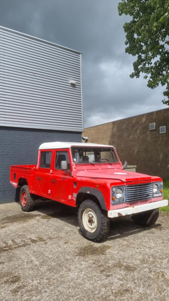 2001 Land Rover Defender 130 brandweer, Auto's, Land Rover, Bedrijf, Diesel, Te koop