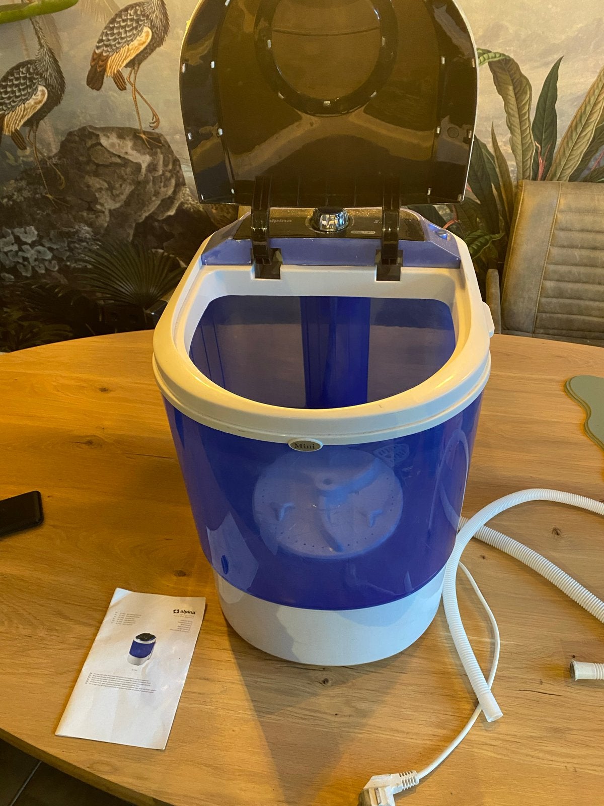 Compacte Wasmachine Alpina 2.5kg - Ideaal voor op de Camping, Ophalen, Minder dan 85 cm, Minder dan 4 kg, Bovenlader