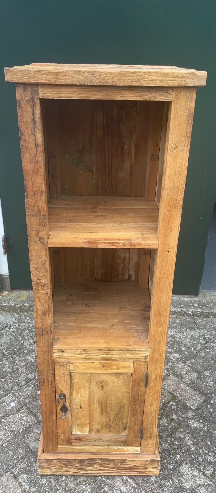 Landelijke smalle houten kast, Huis en Inrichting, Ophalen, Zo goed als nieuw, 25 tot 50 cm, 50 tot 100 cm