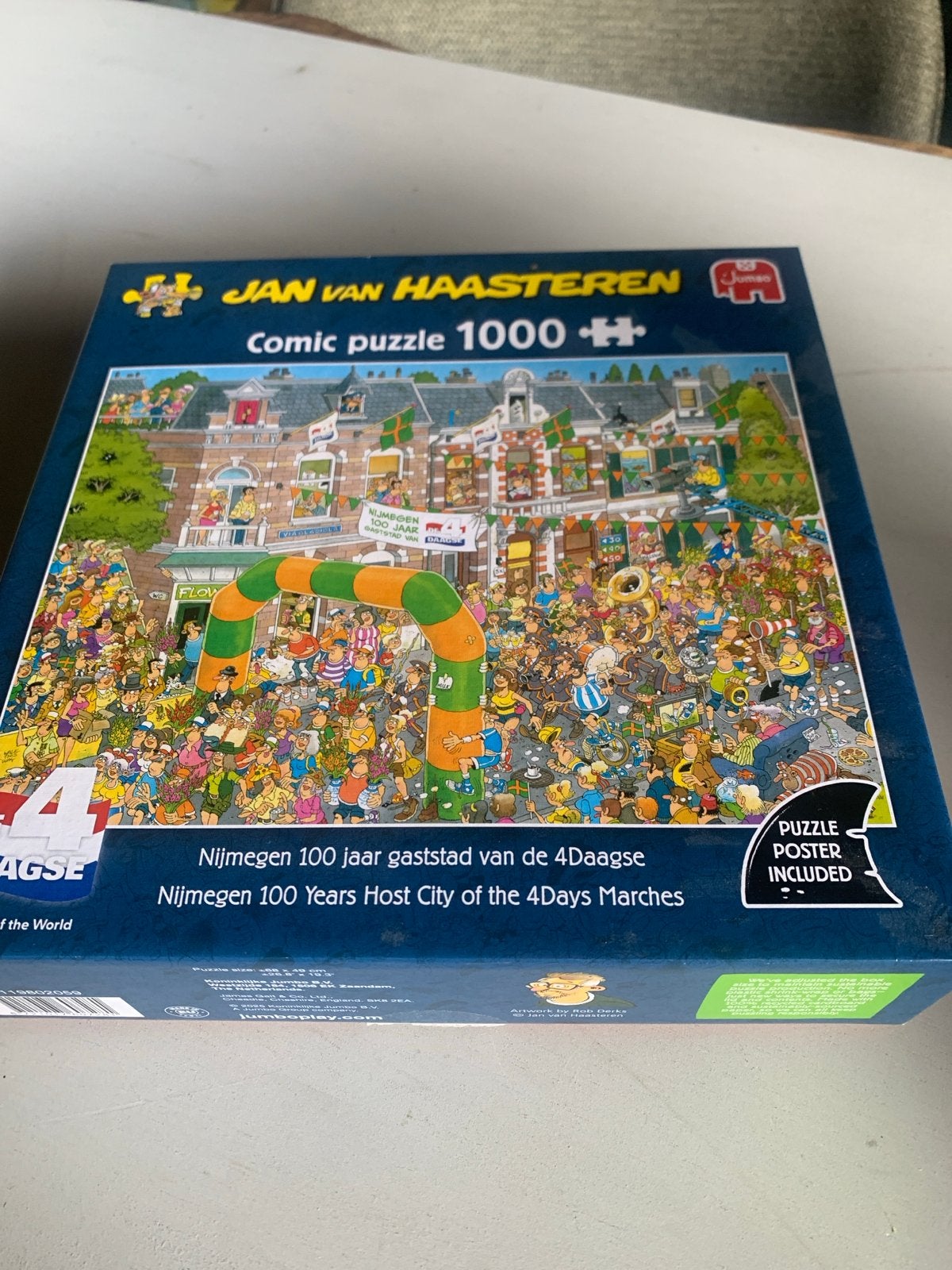 Jan van Haasteren Puzzel 1000st - Nijmegen 4daagse, Hobby en Vrije tijd, Denksport en Puzzels, Ophalen, 500 t/m 1500 stukjes, Zo goed als nieuw