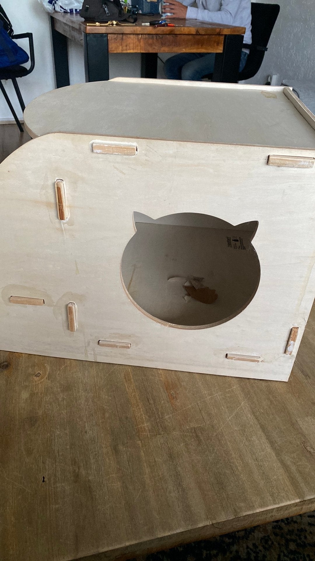 Katten huis van hout., Ophalen, Gebruikt