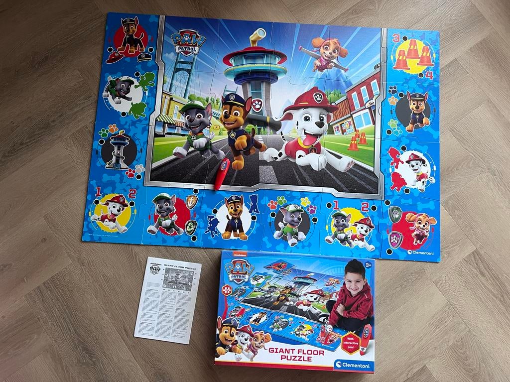 Paw Patrol Giant Floor Puzzle met Interactieve Pen, Ophalen of Verzenden, 10 tot 50 stukjes, Zo goed als nieuw, 2 tot 4 jaar