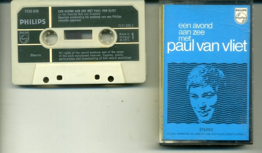 Een Avond Aan Zee Met Paul Van Vliet 16 nrs cassette 1971 ZG, 1 bandje, Ophalen of Verzenden, Zo goed als nieuw, Origineel
