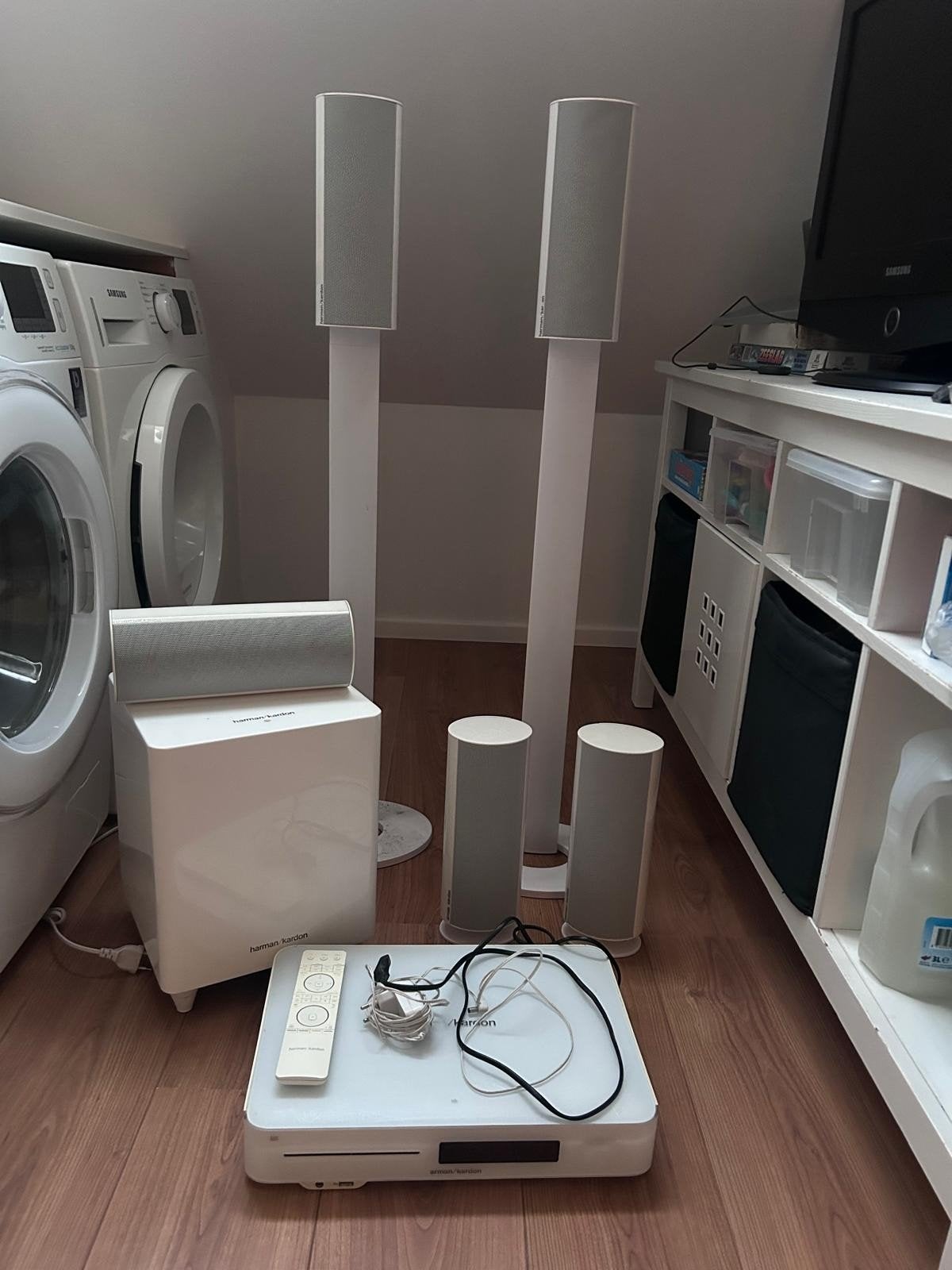 Harman Kardon Home Cinema Set - Wit, Gebruikt, 5.1-systeem, Dvd-speler, Ophalen