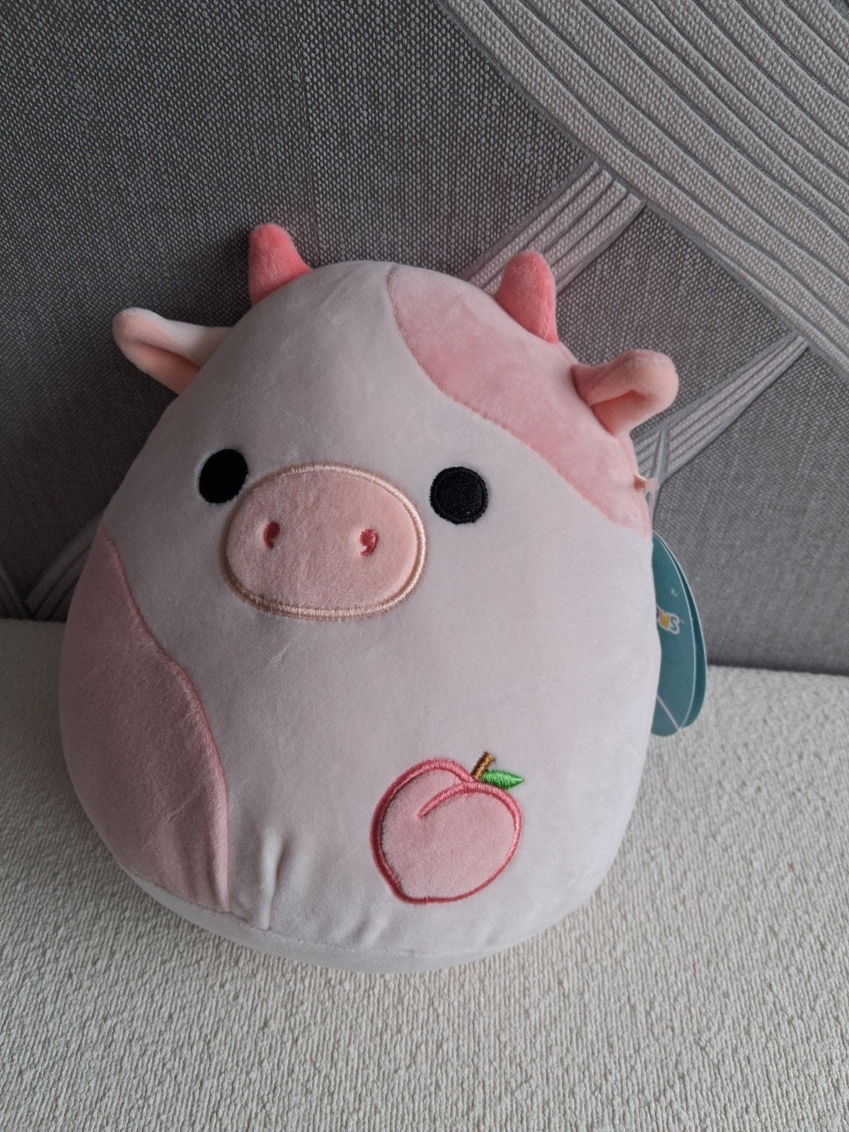 Squishmallows perzik koe, Ophalen of Verzenden, Nieuw, Koe, Squishmallow
