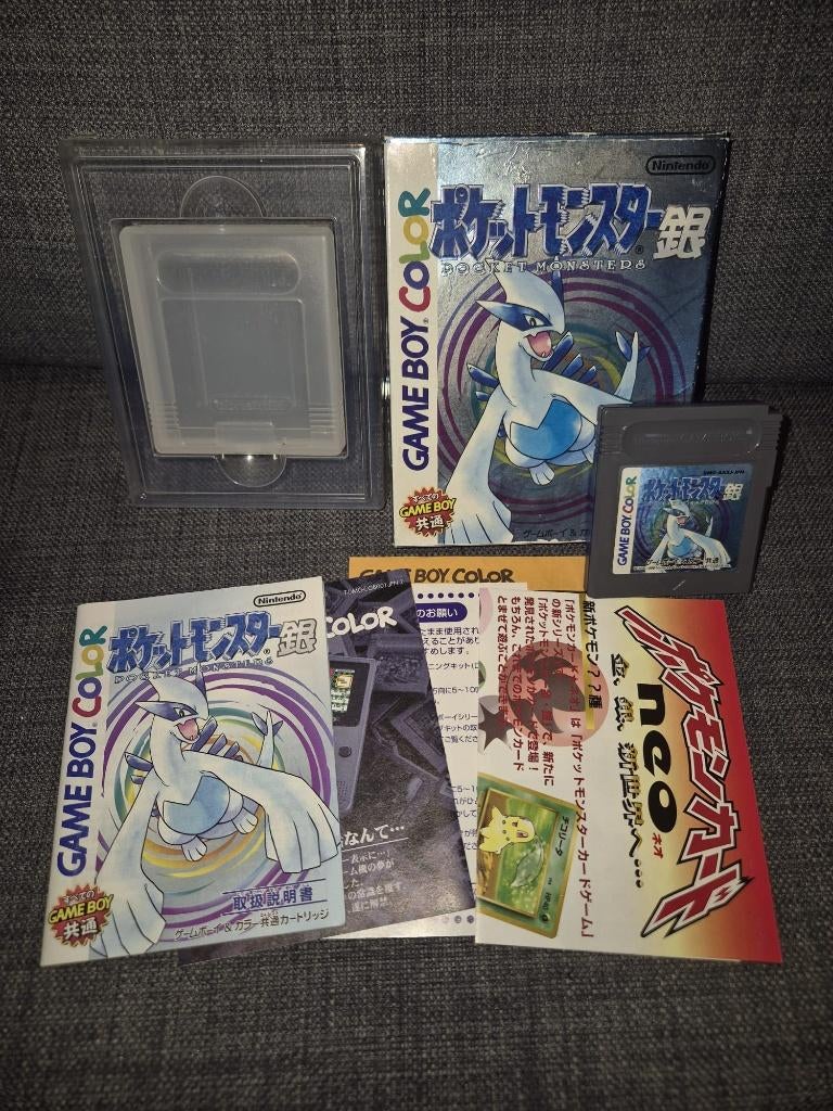 Pokémon Silver Japan – Compleet in Doos– Game Boy Color, 1 speler, Ophalen of Verzenden, Zo goed als nieuw, Role Playing Game (Rpg)