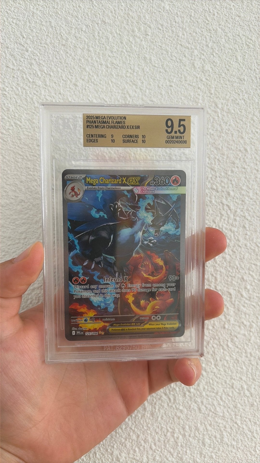 Pokémon Mega Charizard X ex SIR – BGS 9.5 GEM MINT, Ophalen of Verzenden, Nieuw, Losse kaart, Foil