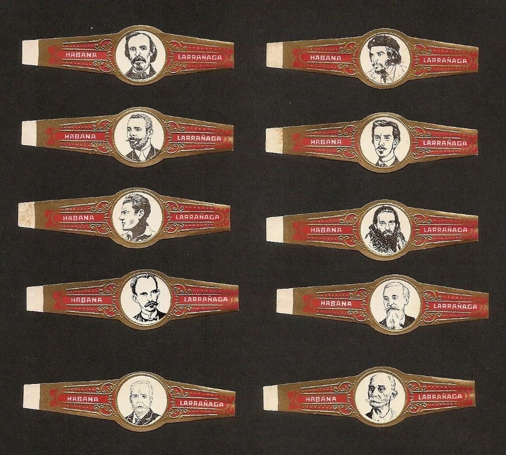 MARCA LARRAÑAGA, PATRIOTAS CUBANOS, SERIE CUBANA COMPLETA, Verzenden, Nieuw, Sigarenbandjes