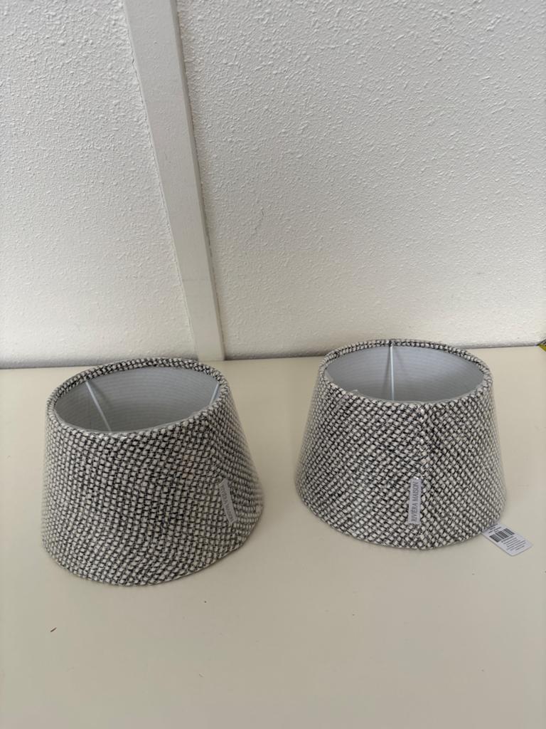 Set van 2 Riviera Maison Lanier Lampenkappen 20x12, Ophalen, Nieuw, Wit, Overige vormen