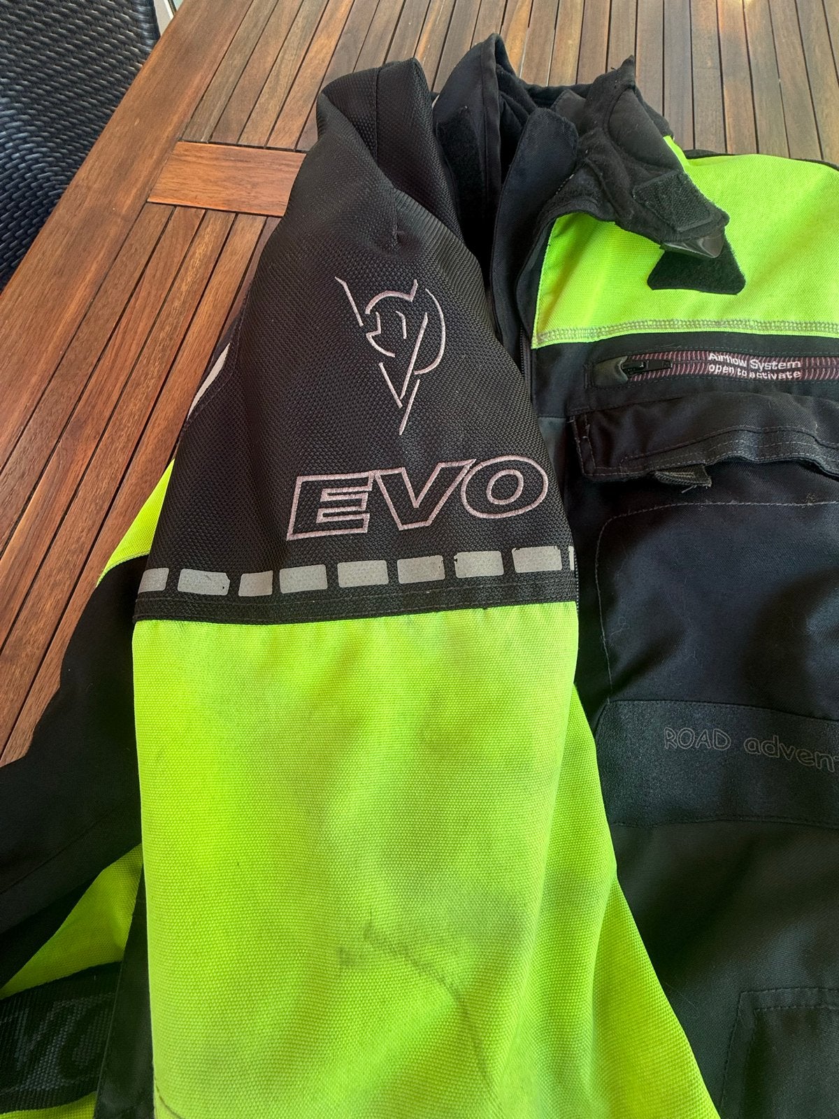 Evolution motorjas xxl met regen- en thermovoering, Motoren, Kleding | Motorkleding, Ophalen, Tweedehands, Heren, Jas | textiel