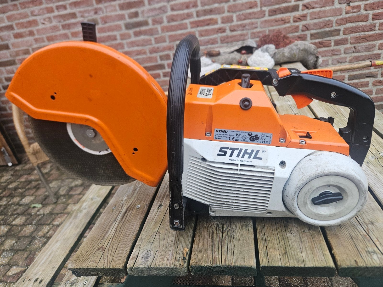 stihl bandenzaag TS 460 optimaale staat, Ophalen, 70 mm of meer, Kettingzaag, Zo goed als nieuw