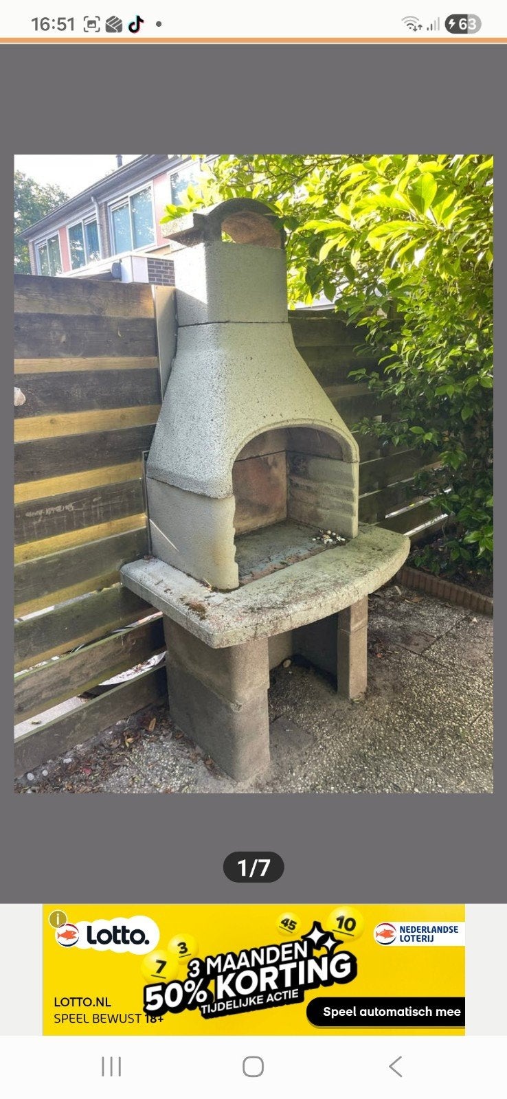 barbecue  gratis is wel zwaar, Ophalen of Verzenden, Gebruikt