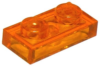 Lego plaatjes 1x2 transparant oranje 12stuks nieuw, Ophalen of Verzenden, Nieuw, Losse stenen, Lego