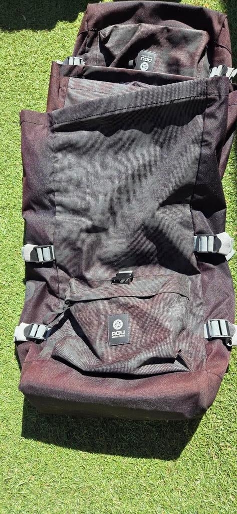AGU DUBBELE FIETSTAS URBAN TREND H2O ROLL-TOP ZWART, Ophalen, Gebruikt, AGU