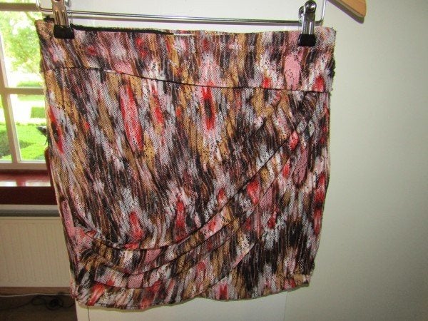 D1223 PULL & BEAR mt M nieuw rok roze bruin chiffon, Maat 38/40 (M), Verzenden, Nieuw, Roze